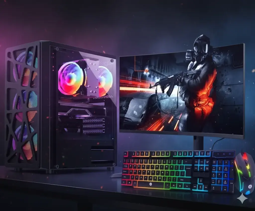 Innovate PCs offers an assembled desktop computer featuring an Intel Core i5 processor, 16 GB RAM, and a 628 GB hard drive. It comes pre-installed with Windows 11 and includes a 19-inch display.