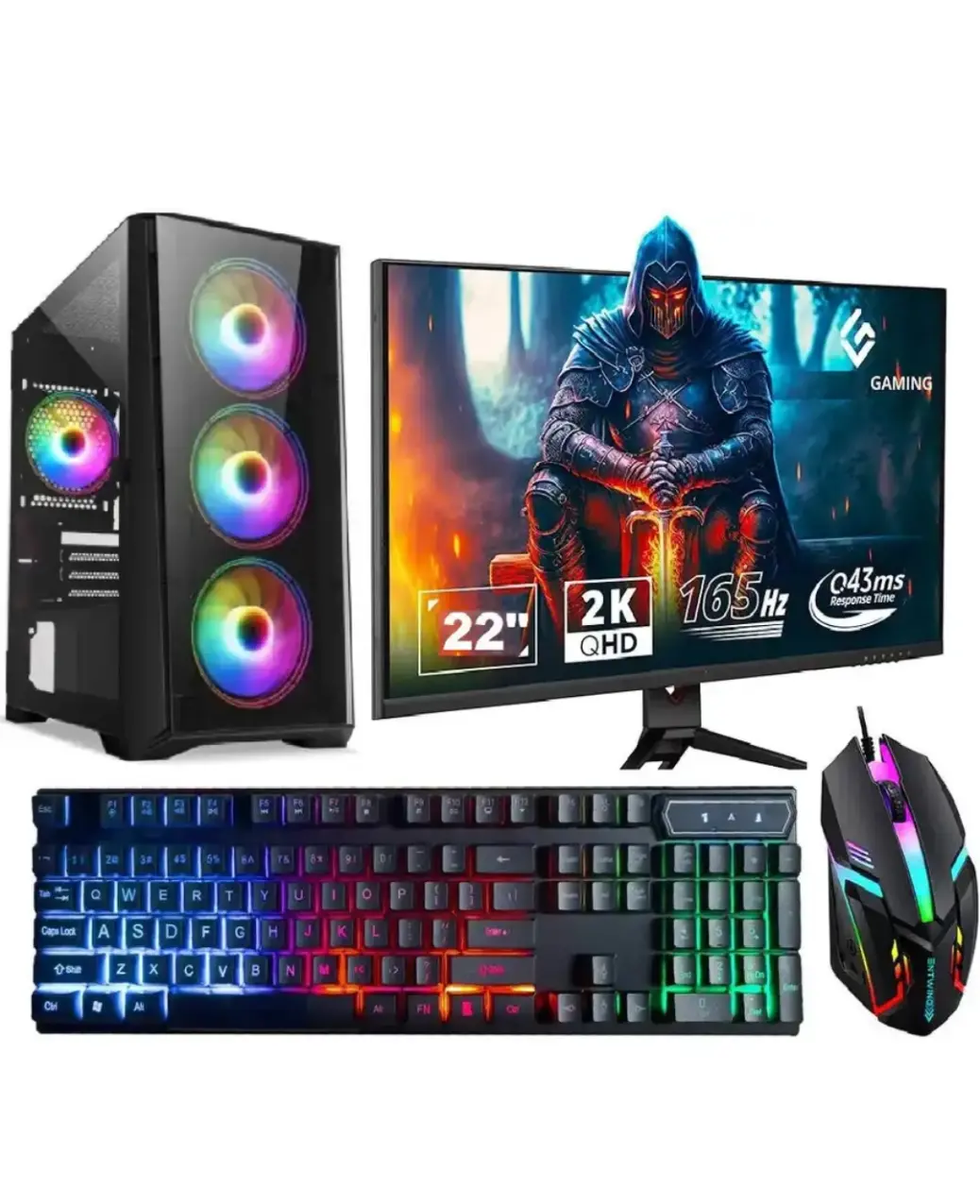 Unleash your gaming potential with the ENTWINO Intel Core i5 Desktop. This high-performance machine features a powerful processor, 16GB of RAM for seamless multitasking, and a 500GB SSD for ultra-fast loading. Paired with a stunning 22-inch display, this PC delivers an immersive gaming experience right out of the box.